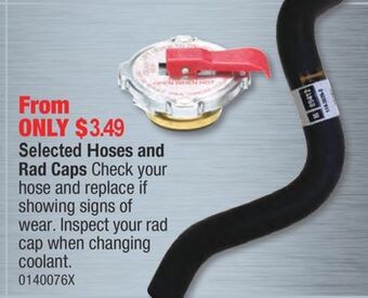 PartSource Selected hoses and rad caps offer