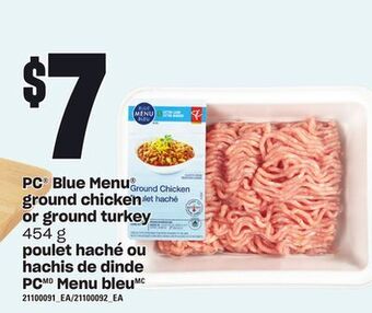 Independent City Market Pc® blue menu ground chicken or ground turkey, 454 g offer