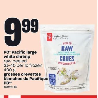 Independent City Market Pc® pacific large white shrimp, 400 g offer
