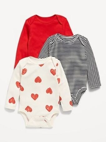 Old Navy Unisex 3-pack long-sleeve bodysuit for baby offer