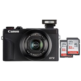 Best Buy Canon powershot g7 x mark iii wi-fi 20.1mp digital camera with 2 32gb memory cards - black - only at best buy offer