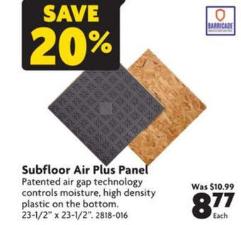 Home Hardware Subfloor air plus panel offer