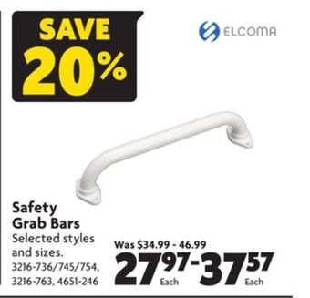 Home Hardware Safety grab bars offer