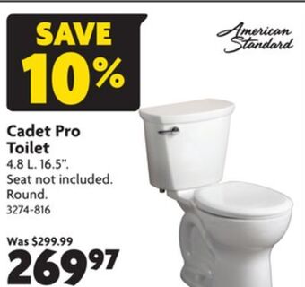 Home Hardware Cadet pro toilet offer