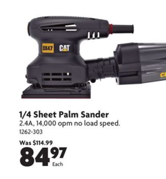 Home Hardware 1/4 sheet palm sander offer