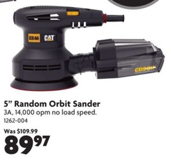 Home Hardware 5" random orbit sander offer