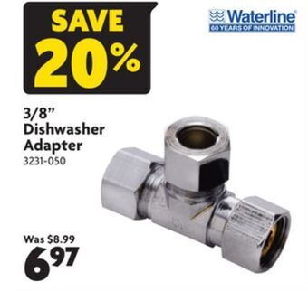 Home Hardware 3/8" dishwasher adapter offer