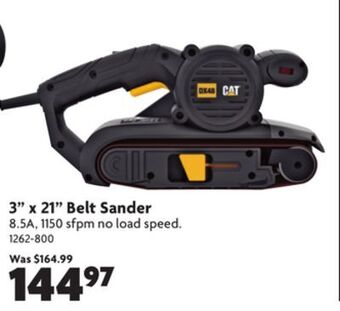 Home Hardware 3" x 21" belt sander offer