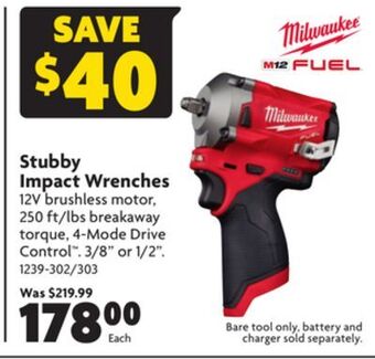 Home Hardware Stubby impact wrenches offer