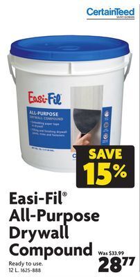 Home Hardware Easi-fil® all-purpose drywall compound offer