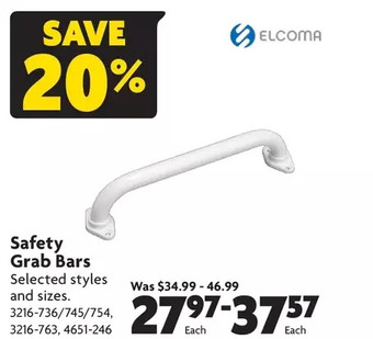 Home Hardware Elcoma safety grab bars offer