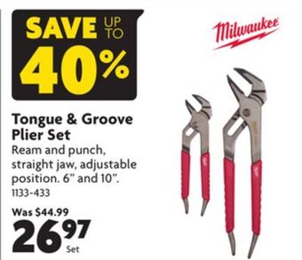 Home Hardware Tongue & groove plier set offer