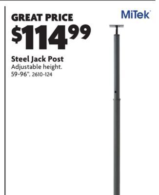 Home Hardware Steel jack post offer