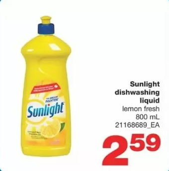 Wholesale Club Sunlight dishwashing liquid offer