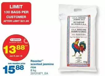 Wholesale Club Rooster scented jasmine rice offer