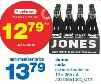 Wholesale Club Jones soda offer
