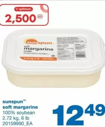 Wholesale Club Sunspun soft margarine offer