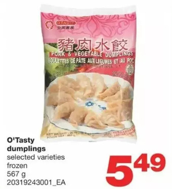 Wholesale Club O'tasty dumplings offer