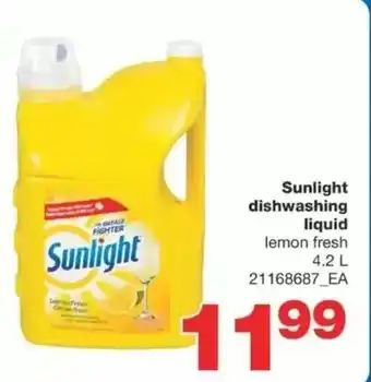 Wholesale Club Sunlight dishwashing liquid offer