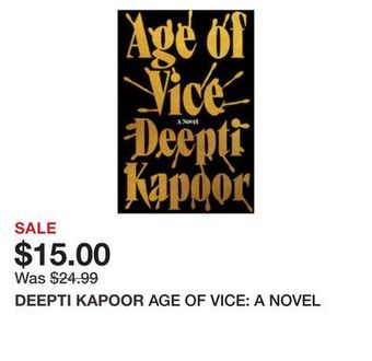 Chapters Indigo Age of vice: a novel offer