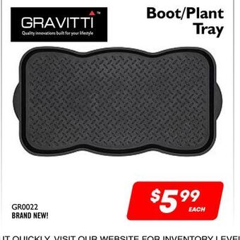 Gravitti boot/plant tray