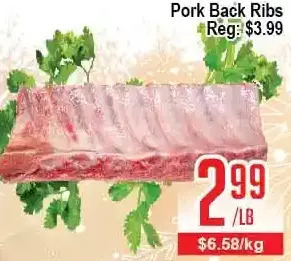 Skyland Foodmart Pork back ribs offer