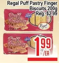 Regal puff pastry finger biscuits