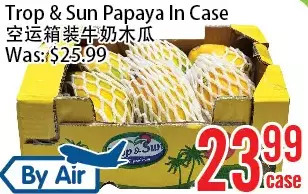 Bestco Food Mart Trop & sun papaya in case offer