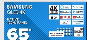 Visions Electronics Samsung native 120hz panel 65" q80ba smart tv offer