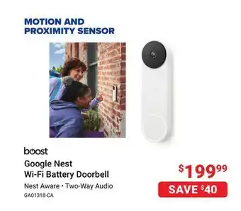 Visions Electronics Boost google nest wi-fi battery doorbell offer