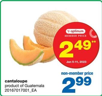 Wholesale Club Cantaloupe offer