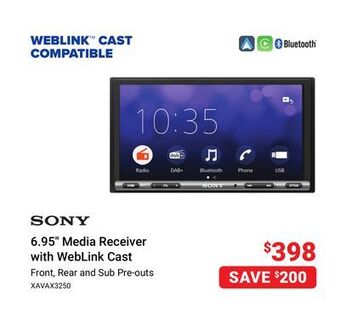 Visions Electronics Sony 6.95" media receiver with weblink cast offer