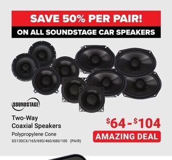 Visions Electronics Soundstage two coaxial speakers offer