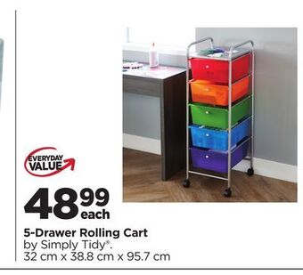 Michaels 5-drawer rolling cart by simply tidy® offer