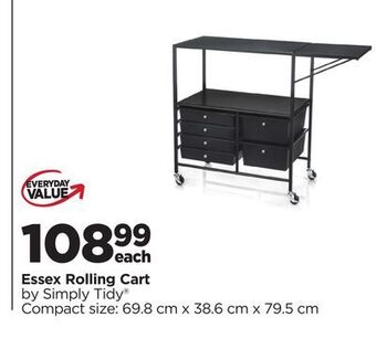 Michaels Essex rolling cart by simply tidy® offer