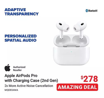 Visions Electronics Apple airpods pro with charging case (2nd gen) offer