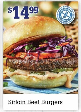 M & M Food Market Sirloin Beef Burgers offer