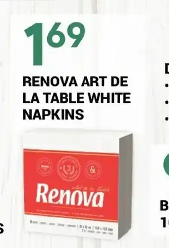 M & M Food Market Renova Art De La Table White Napkins offer