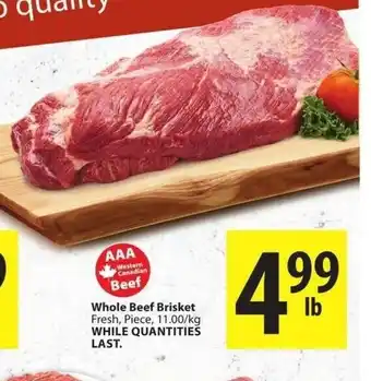 Save on Foods Whole Beef Brisket offer