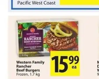 Save on Foods Western Family Rancher Beef Burgers offer