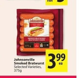 Save on Foods Johnsonville Smoked Bratwurst offer
