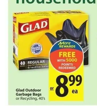 Save on Foods Glad Outdoor Garbage Bags offer