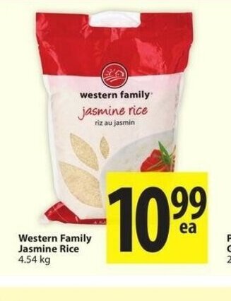 Save on Foods Western Family Jasmine Rice offer