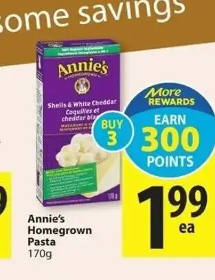 Save on Foods Annie's Homegrown Pasta offer
