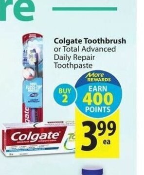 Save on Foods Colgate Toothbrush offer