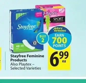 Save on Foods Stayfree Feminine Products offer