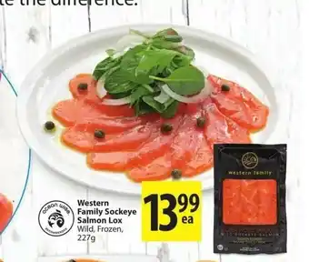 Save on Foods Western Family Sockeye Salmon Lox offer