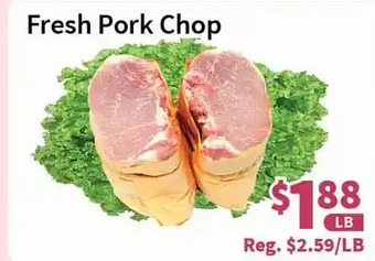 Blue Sky Supermarket Fresh pork chop offer