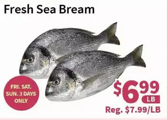 Blue Sky Supermarket Fresh sea bream offer