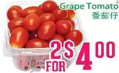 Grant's Foodmart Grape tomato offer